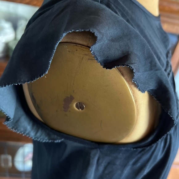 LOFT XS navy blue silky feel sleeveless top - Picture 3 of 6